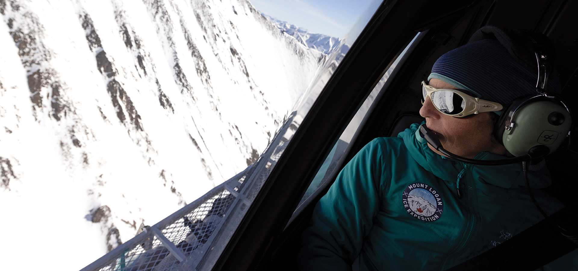 Nat Geo image of Ali Criscitiello flying to Mt. Kluane